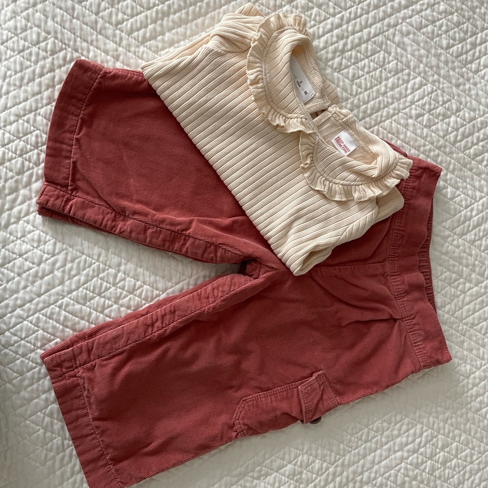Banana Republic pants and collar Zara sweater